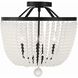Rylee 4 Light 16.5 inch Matte Black Semi Flush Ceiling Light