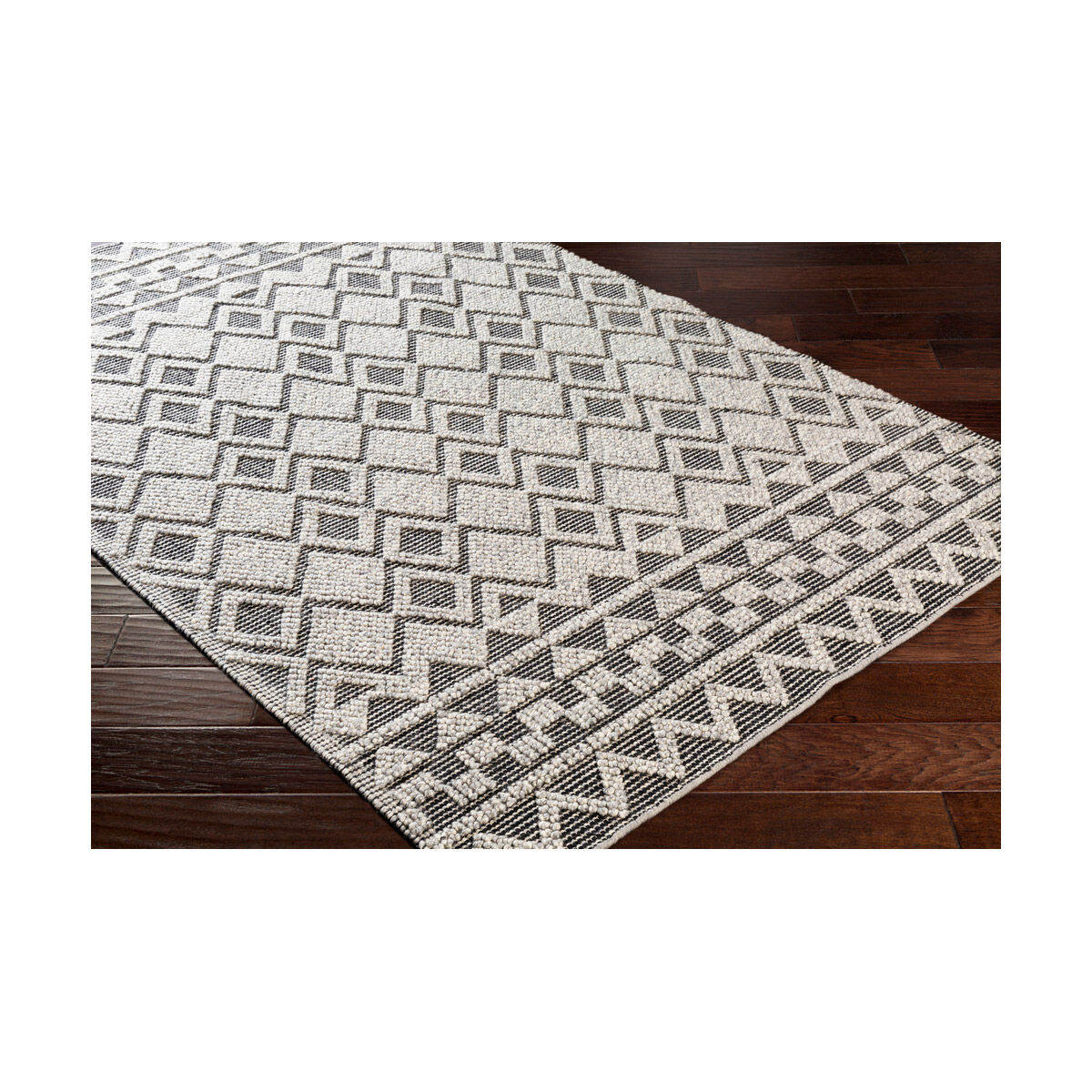 Hygge 108 X 72 inch Medium Gray/Black/Cream Rugs