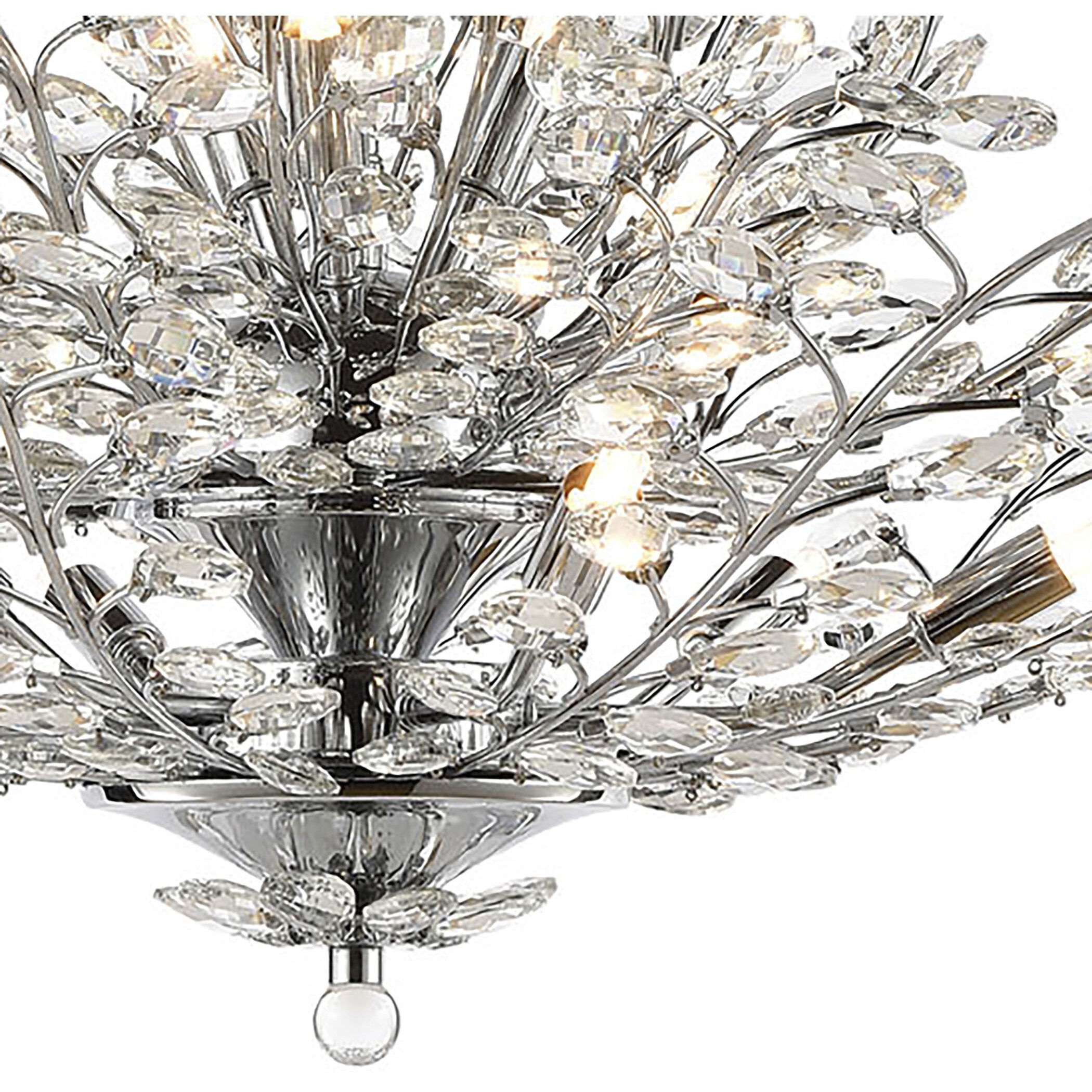 Crystique 12 Light 38 inch Polished Chrome Chandelier Ceiling Light