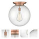 Beacon 1 Light 17.75 inch Antique Copper Flush Mount Ceiling Light
