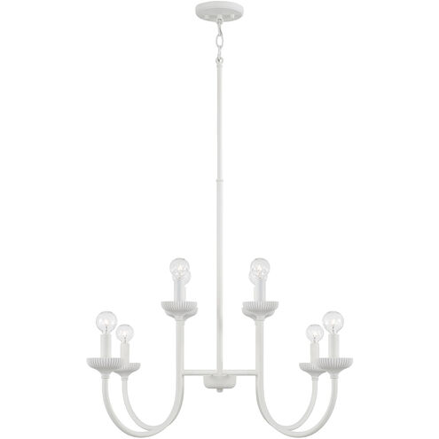 Mallory 8 Light 32.5 inch Ceramic White Chandelier Ceiling Light