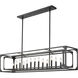 Easton 13 Light 54 inch Matte Black Linear Chandelier Ceiling Light