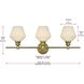 Gene 3 Light 28 inch Satin Gold Bath Sconce Wall Light