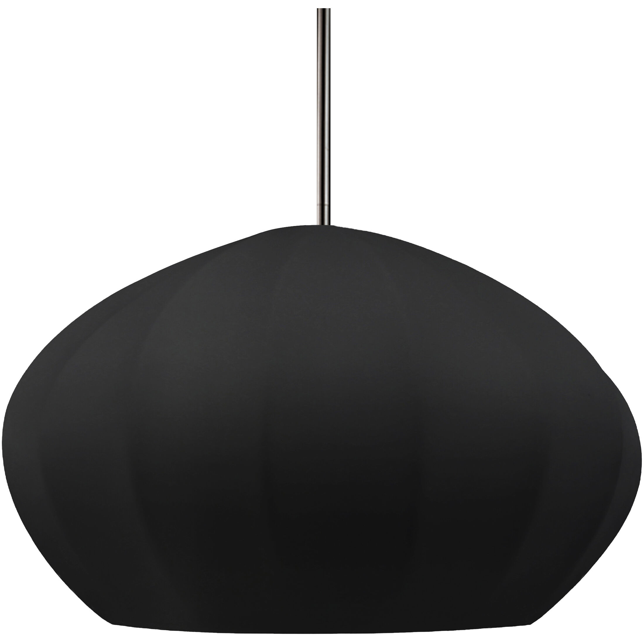 Radiance Collection - Fluted Pendant Ceiling Light in Polished Chrome, Replaceable Bulb, Rigid Stem, Carbon Matte Black/Champagne Gold, Form+Finish+Function