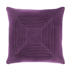 Akira 22 X 22 inch Dark Purple Pillow Kit, Square