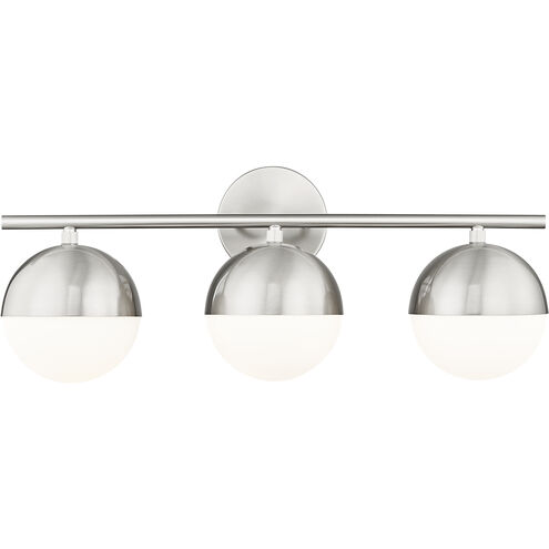 Realm Sphere 3 Light 24 inch Brushed Nickel Bath Vanity Wall Light