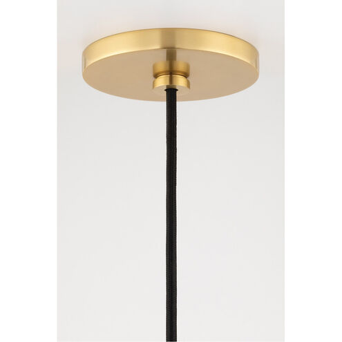 Cassidy 1 Light 21 inch Aged Brass/Soft Off White Pendant Ceiling Light