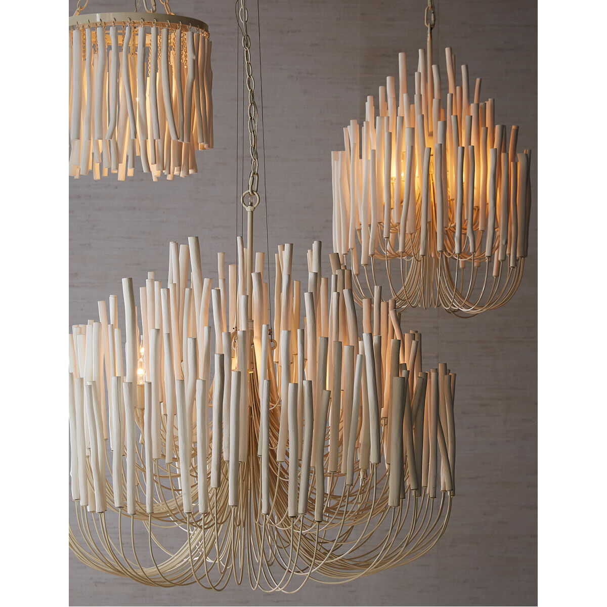 Tilda 6 Light 36 inch White Chandelier Ceiling Light, Large