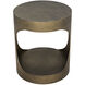 Eclipse 26 X 22 inch Aged Brass Side Table, Round