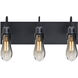 Wish 3 Light 20 inch Black Vanity Light Wall Light
