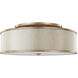 Sean Lavin Lennon 5 Light 30.25 inch Sunset Gold Semi-Flush Mount Ceiling Light, Cream Linen