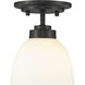 Ashton 1 Light 6 inch Matte Black Flush Mount Ceiling Light in 2