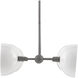 Soba 10 Light 55.5 inch Hiroshi Gray/White Chandelier Ceiling Light