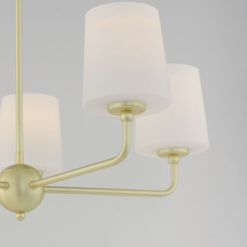 Bristol 5 Light 27 inch Satin Brass Single-Tier Chandelier Ceiling Light