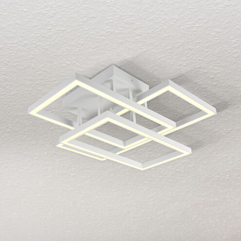 Radium 27.5 inch White Semi-Flush Ceiling Light