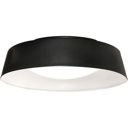 Duncan 1 Light 20 inch Black and White Flush Mount Ceiling Light