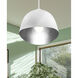 Eclos 1 Light 15.75 inch Textured White With Silver Leaf Inside Pendant Ceiling Light