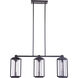 Pyrmont 3 Light 6.75 inch Oiled Bronze Gilded Outdoor Island Light