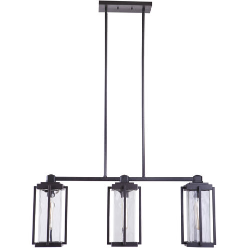 Pyrmont 3 Light 6.75 inch Oiled Bronze Gilded Outdoor Island Light
