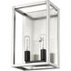 Quadra 2 Light 4.5 inch Brushed Nickel and Black Wall Sconce Wall Light