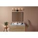 Madden 4 Light 34 inch Black Wall Mount Bath Wall Light, 4 Arm