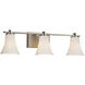 Limoges LED 24 inch Polished Chrome Vanity Light Wall Light in 2100 Lm LED, Pleats, Cylinder with Flat Rim