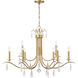 Rollins 9 Light 40 inch Antique Gold Chandelier Ceiling Light
