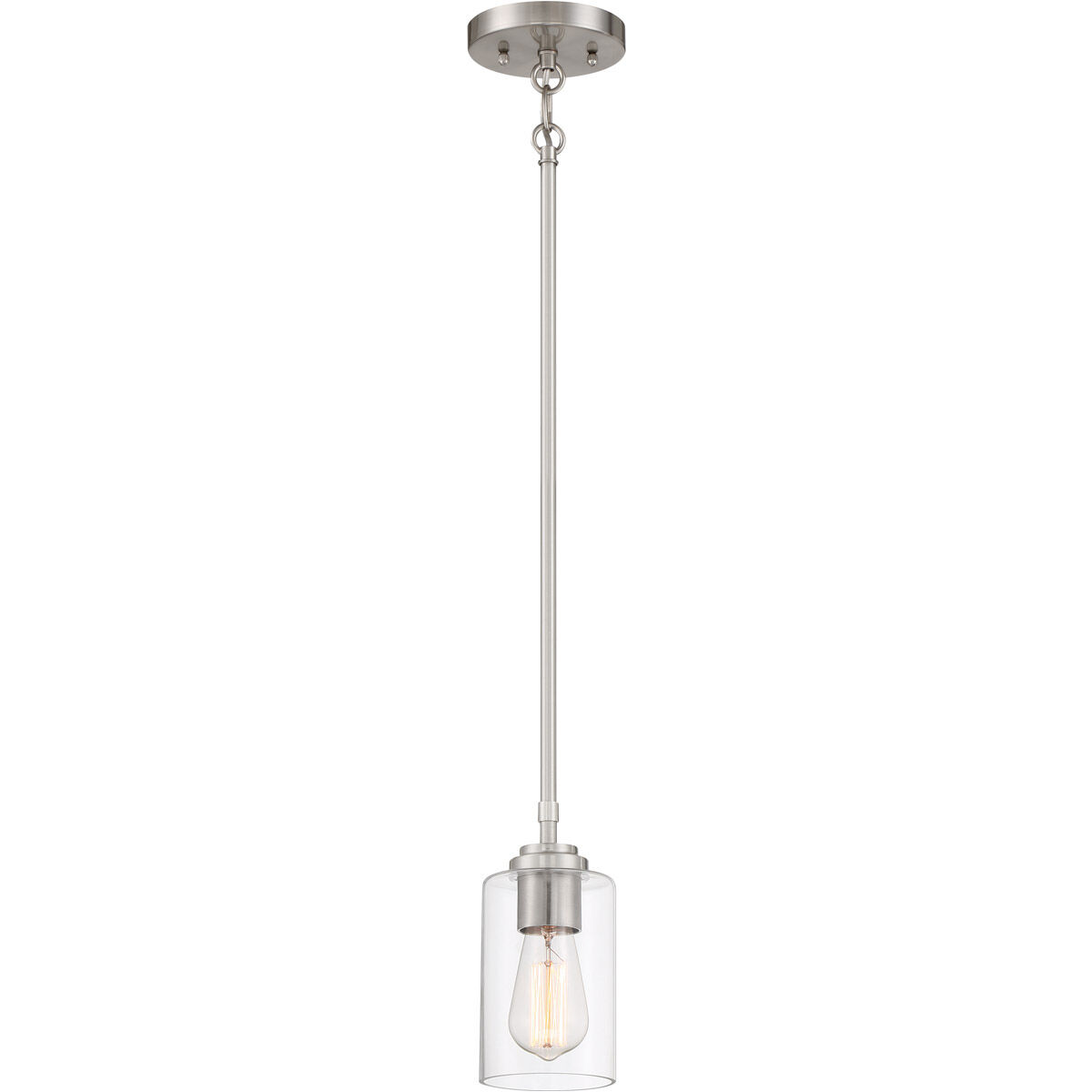 Stowe 1 Light 5 inch Brushed Polished Nickel Mini Pendant Ceiling Light