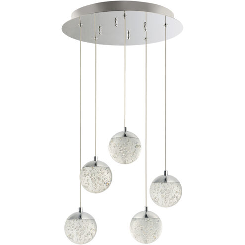 Orb II LED 15.5 inch Polished Chrome Multi-Light Pendant Ceiling Light