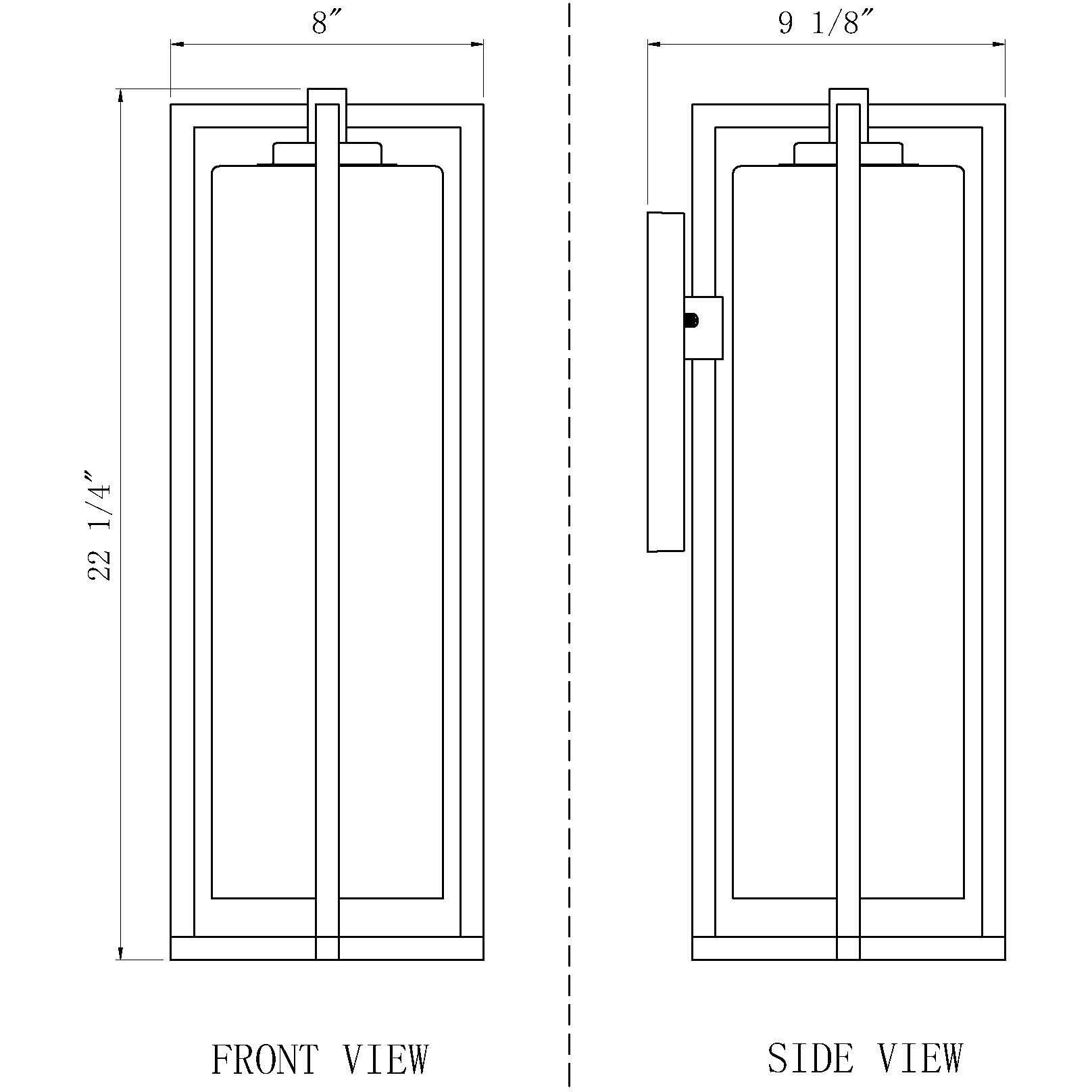 Aura Outdoor Wall Light in Black, G9