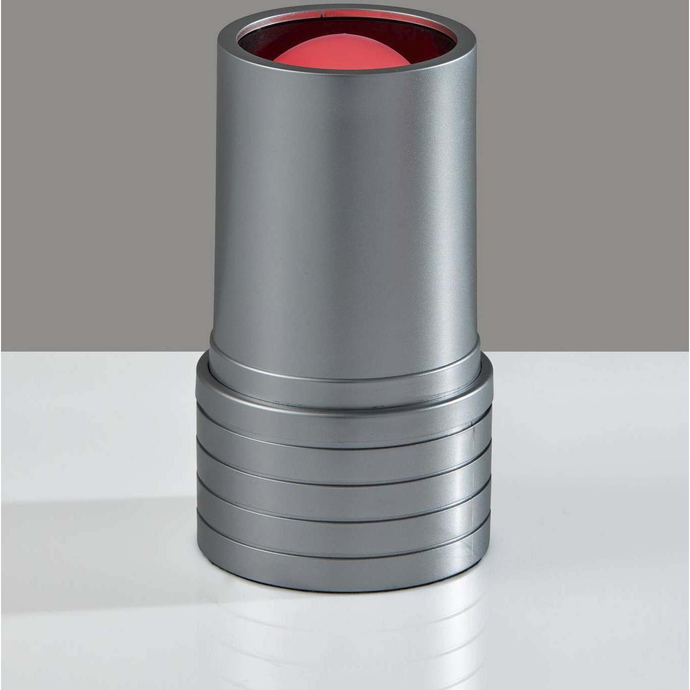 Lipstick 8 inch 3.50 watt Silver Table Lamp Portable Light, Simplee Adesso