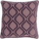 Alexandria 22 inch Dark Purple, Mauve Pillow Kit