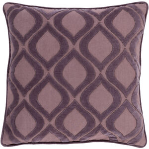 Alexandria 22 inch Dark Purple, Mauve Pillow Kit