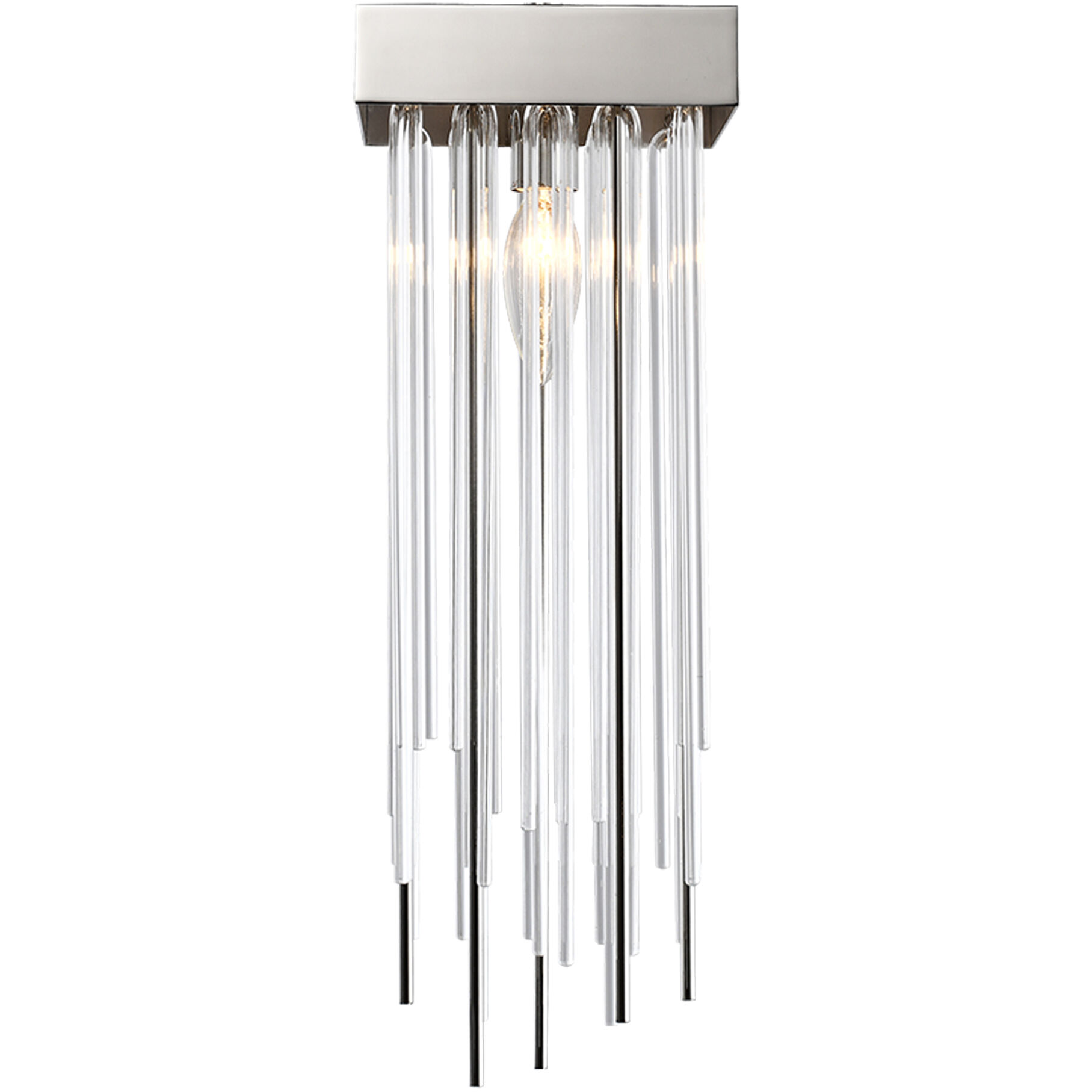 Waterfall 1 Light 5.88 inch Polished Nickel Mini Pendant Ceiling Light