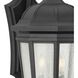 Verdae 1 Light 18 inch Textured Black Outdoor Wall Lantern, Medium, Design Series