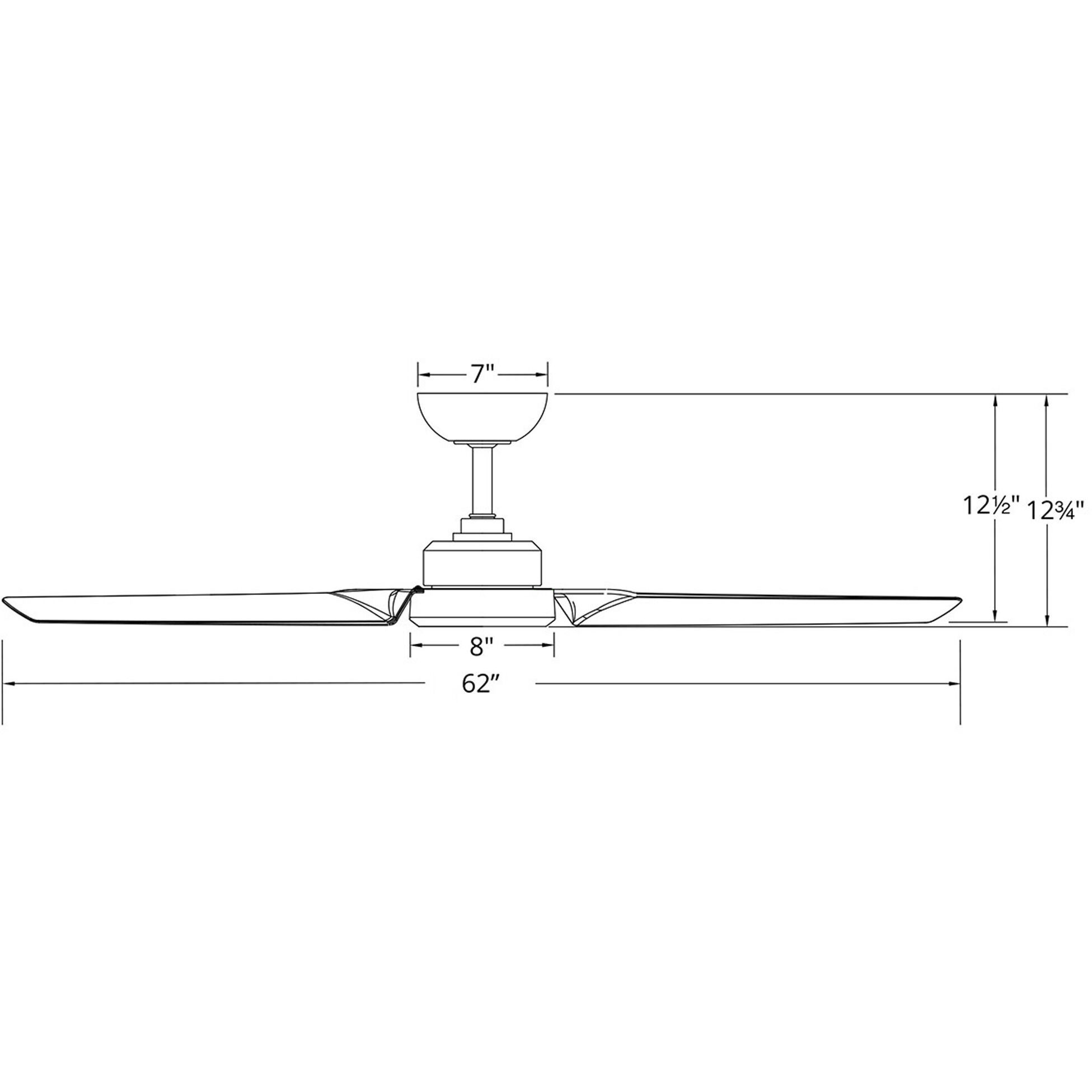 Roboto 62 inch Oil Rubbed Bronze Downrod Ceiling Fan