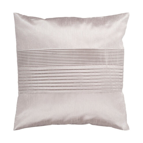 Solid Pleated 18 X 18 inch Light Gray Pillow Kit, Square