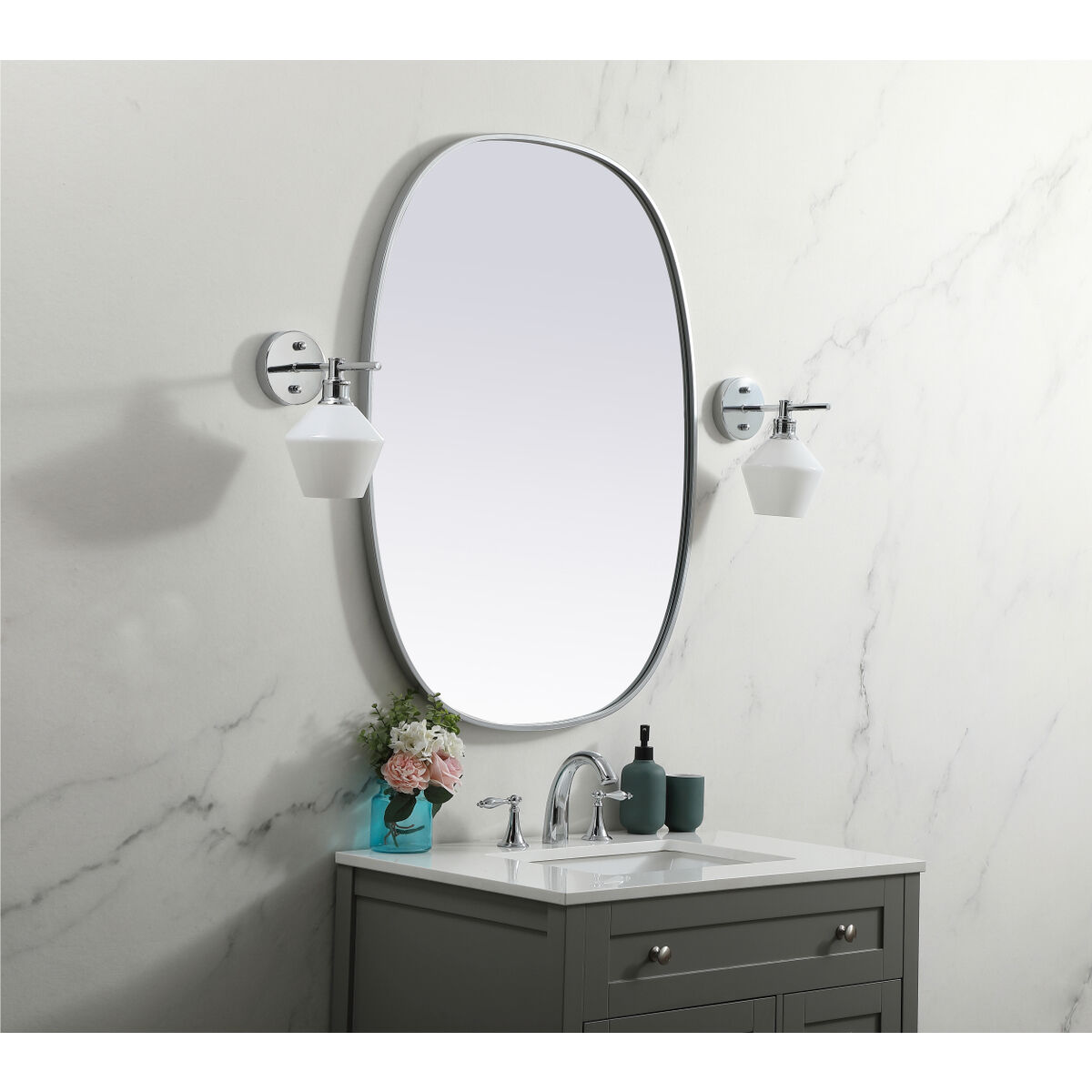 Brynn 40 X 30 inch Silver Mirror in 30 x 40