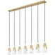 Aimie Linear Chandelier Ceiling Light in Modern Gold