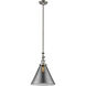 Franklin Restoration Cone 1 Light 12 inch Brushed Satin Nickel Mini Pendant Ceiling Light in Incandescent, Plated Smoke, Franklin Restoration