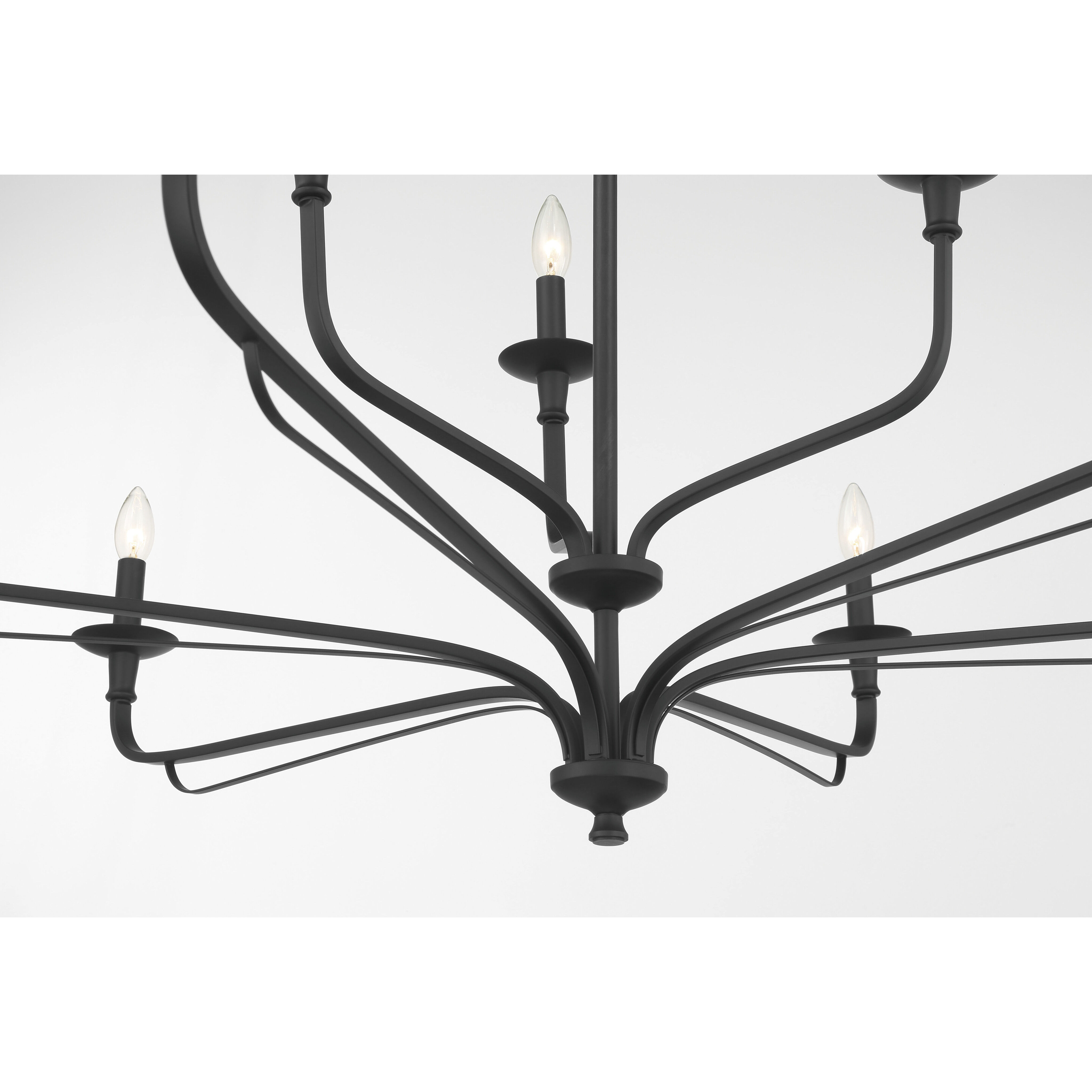 Velena 9 Light 47.25 inch Dark Matte Black Chandelier Ceiling Light