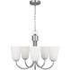 Miles 5 Light 21 inch Brushed Nickel Chandelier Ceiling Light
