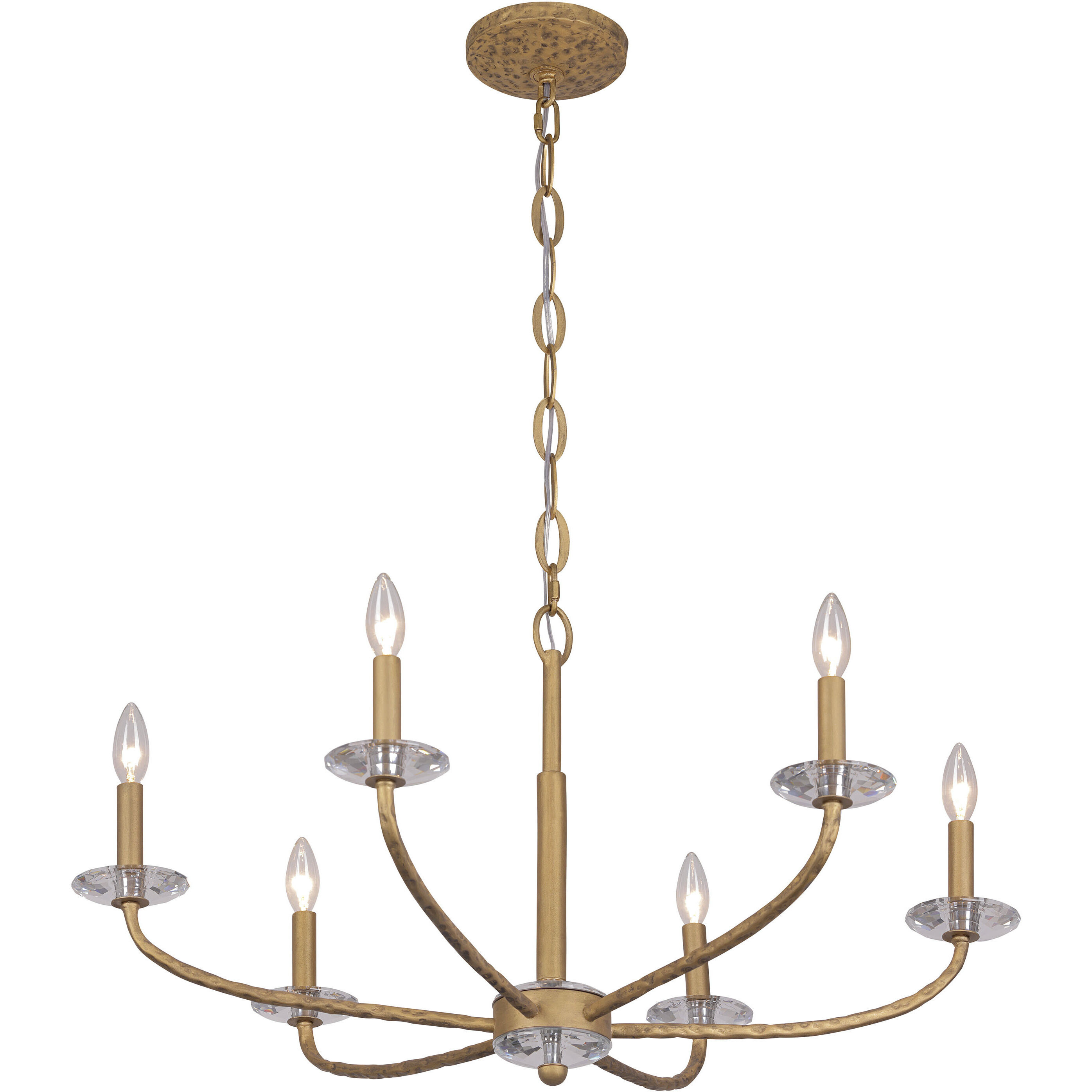 Atella 6 Light 32 inch Ashen Gold Chandelier Ceiling Light