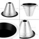 6in Recessed Trim PAR38 Black Step Baffle Trim