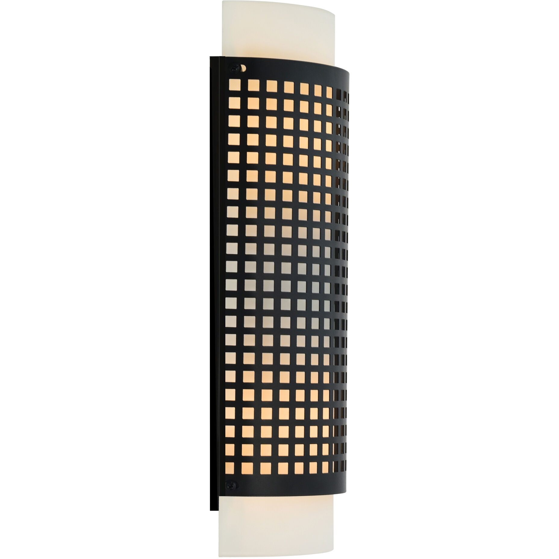 Checkered 2 Light 6 inch Black Wall Light