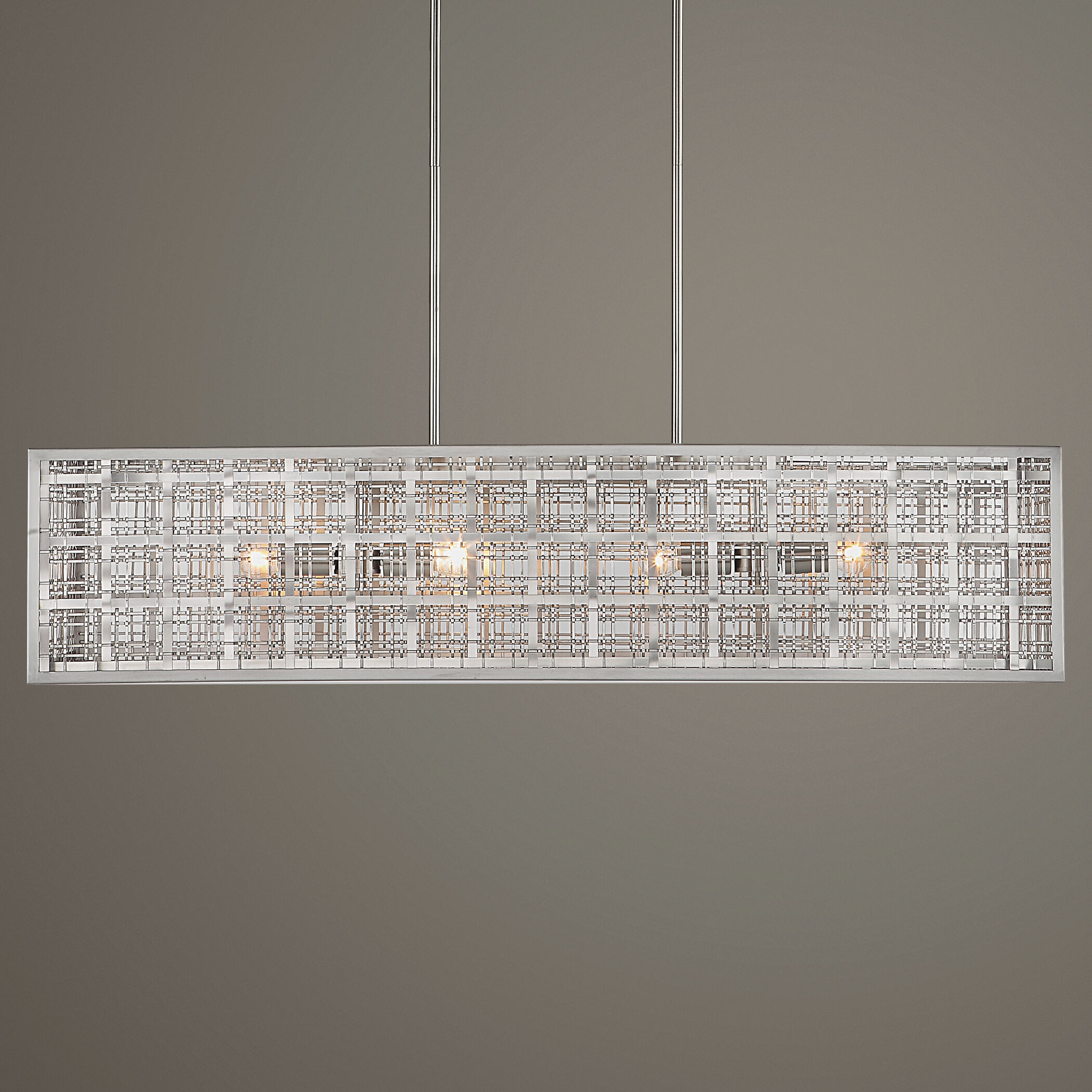 Pendleton 4 Light 42 inch Satin Nickel Island Pendant Ceiling Light