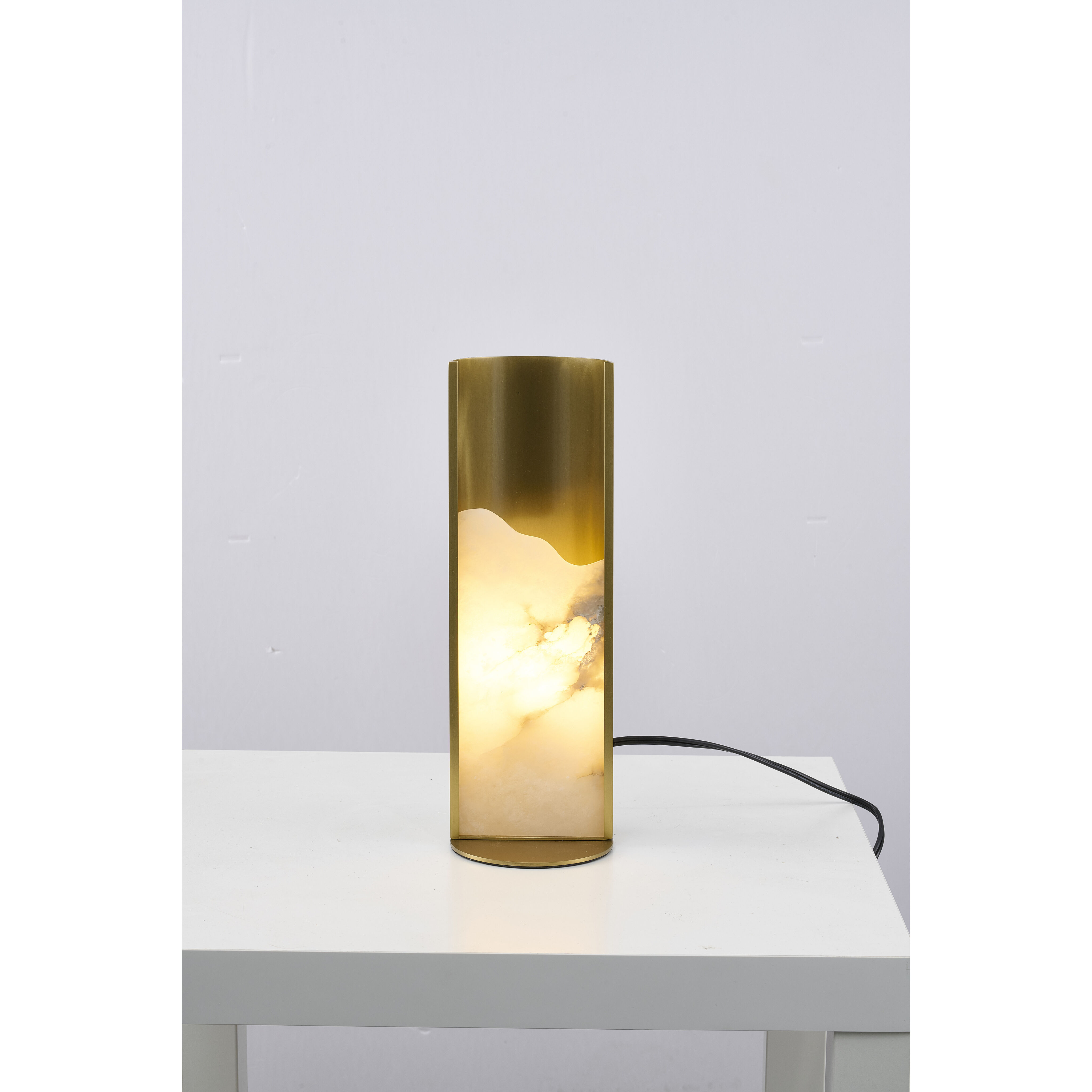Canada 14 inch 5 watt Satin Brass Table Lamp Portable Light