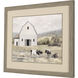 Farm Life Green and Gray and Neutral and Multi Framed Art