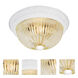 Brentwood 3 Light 15.25 inch Textured White Flush Mount Ceiling Light