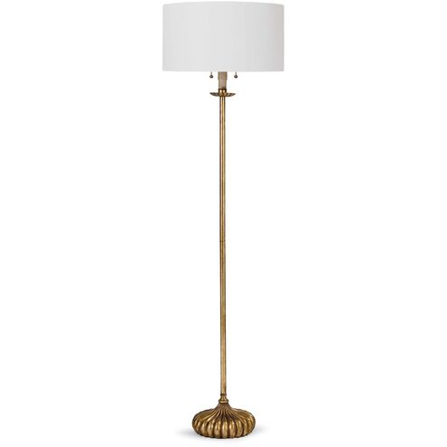Clove Stem 62 inch 60.00 watt Antique Gold Leaf Floor Lamp Portable Light